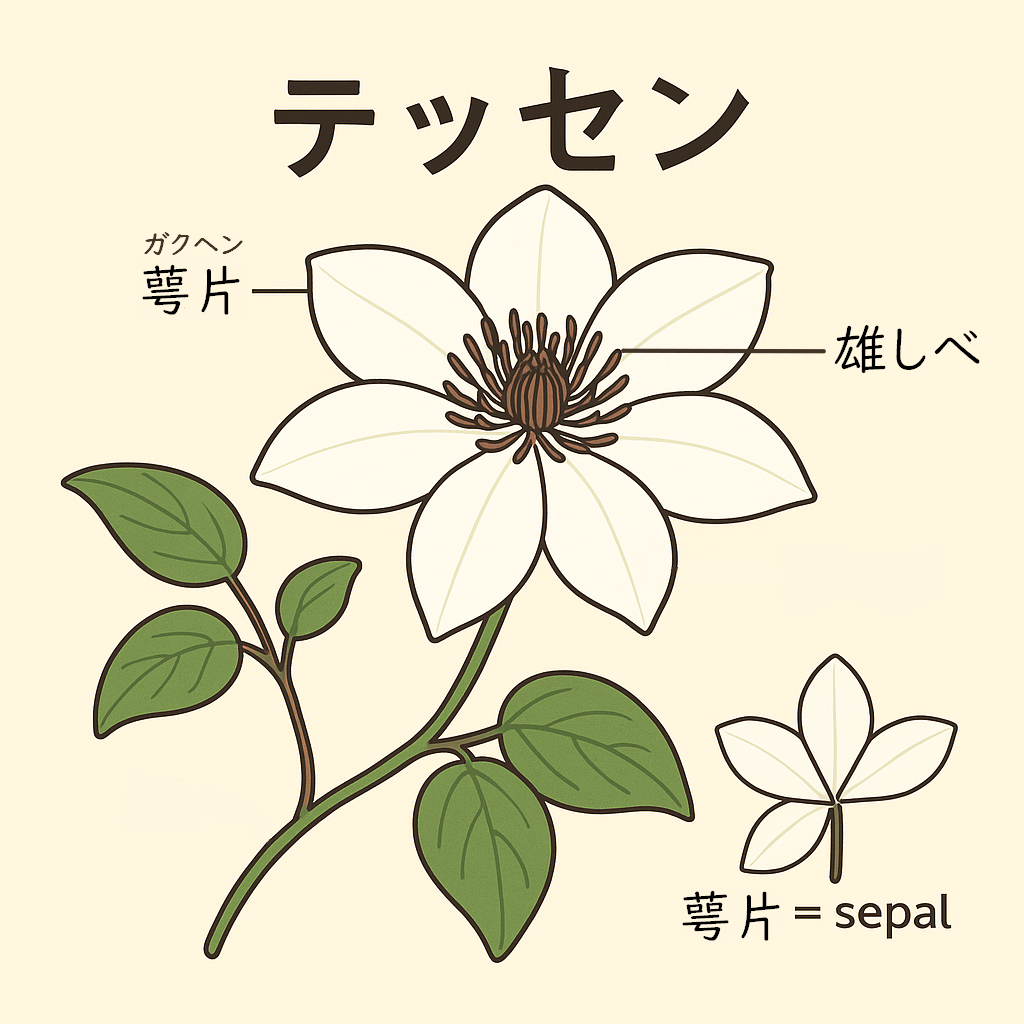 テッセン萼片解説画像