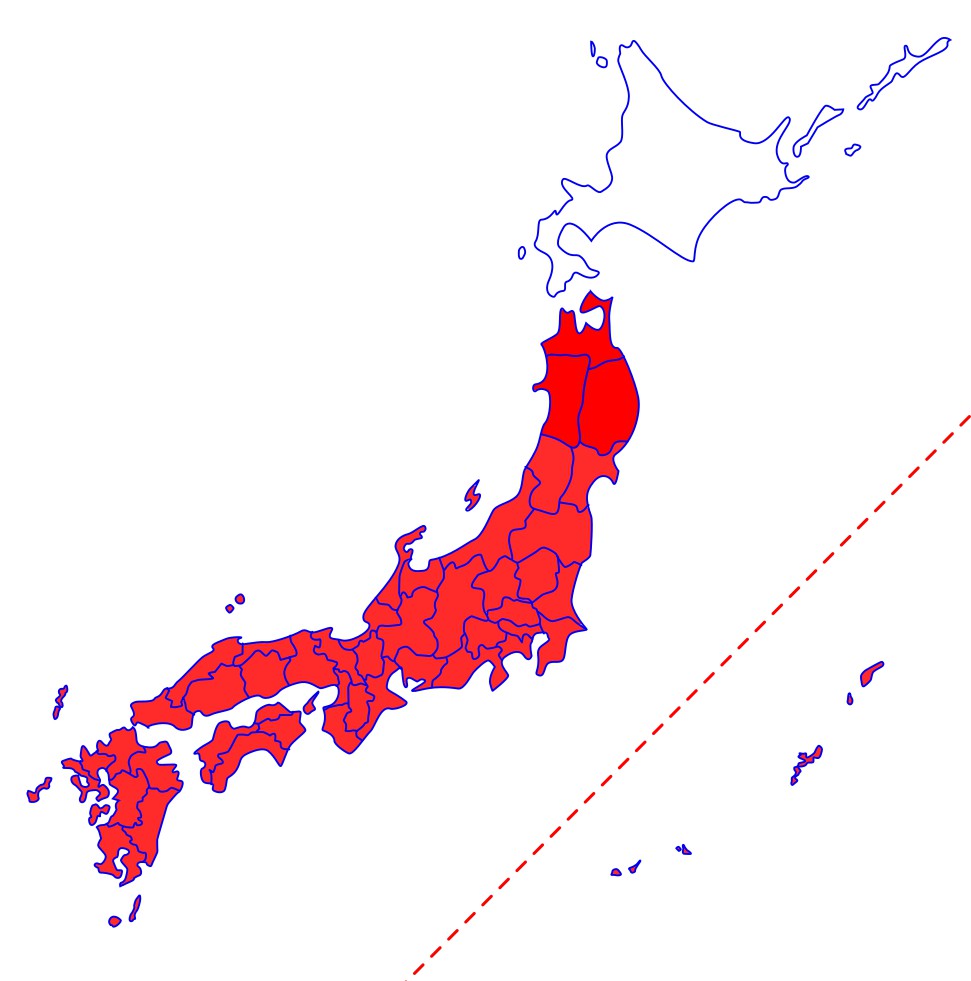 分布図-北海道以外