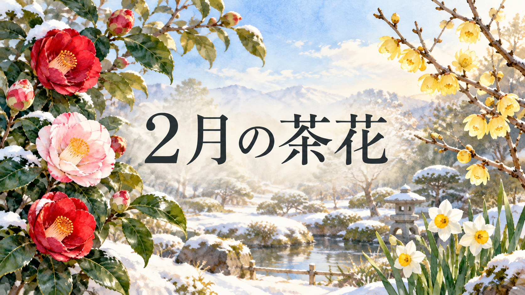 2月の茶花のアイキャッチ画像