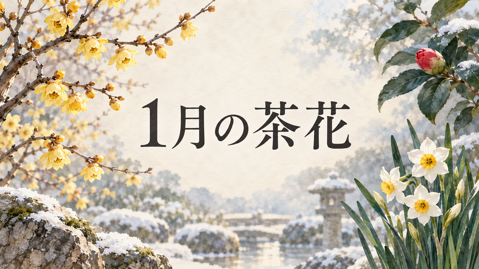 1月の茶花のアイキャッチ画像