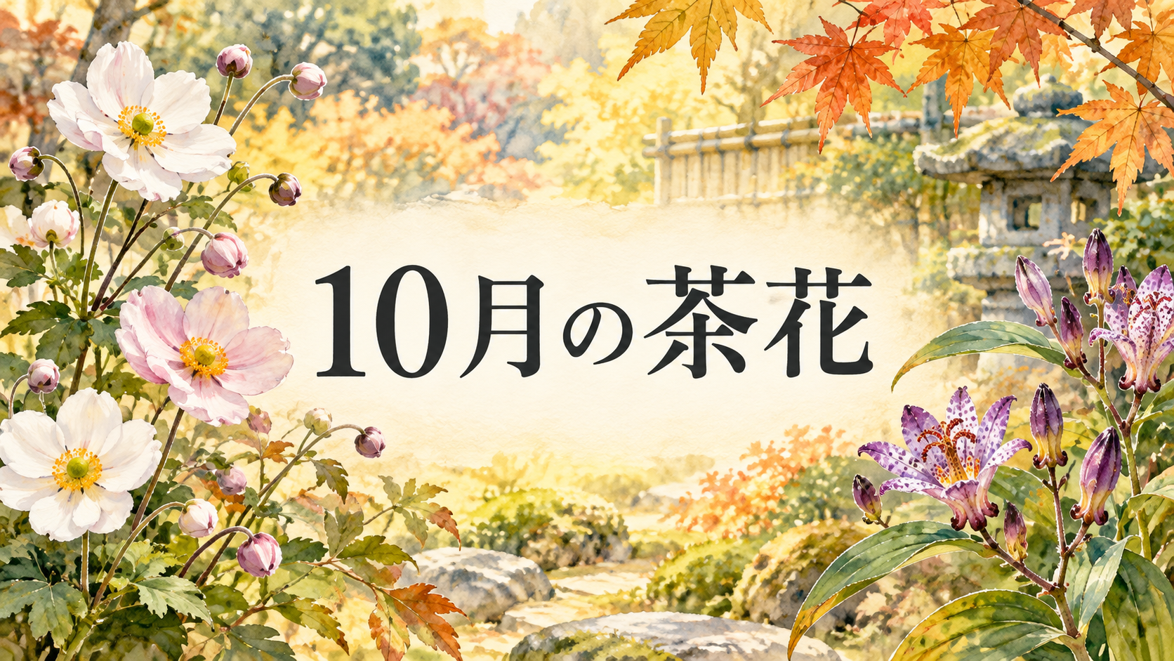 10月の茶花のアイキャッチ画像
